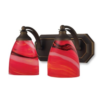 ELK Lighting 2-Light Vanity in Aged Bronze - Bed Bath & Beyond